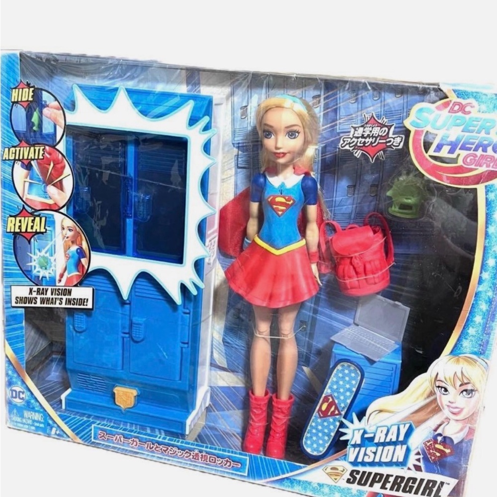 DC Supergirl Doll with Blue and Red Outfit